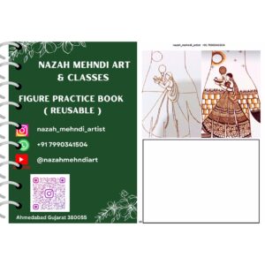 Mehndi Practice Book for Beginners | Reusable Book Buy One Get One Free with Henna powder – 10000x Times Perfect Paperback